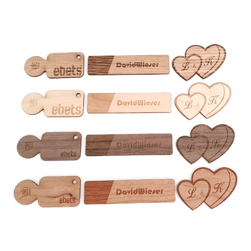 Holz Buttons, 10 cm²