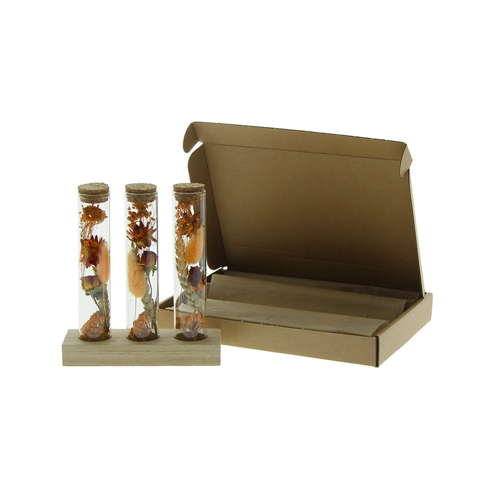 Dried Flowers - Trio tube & wood