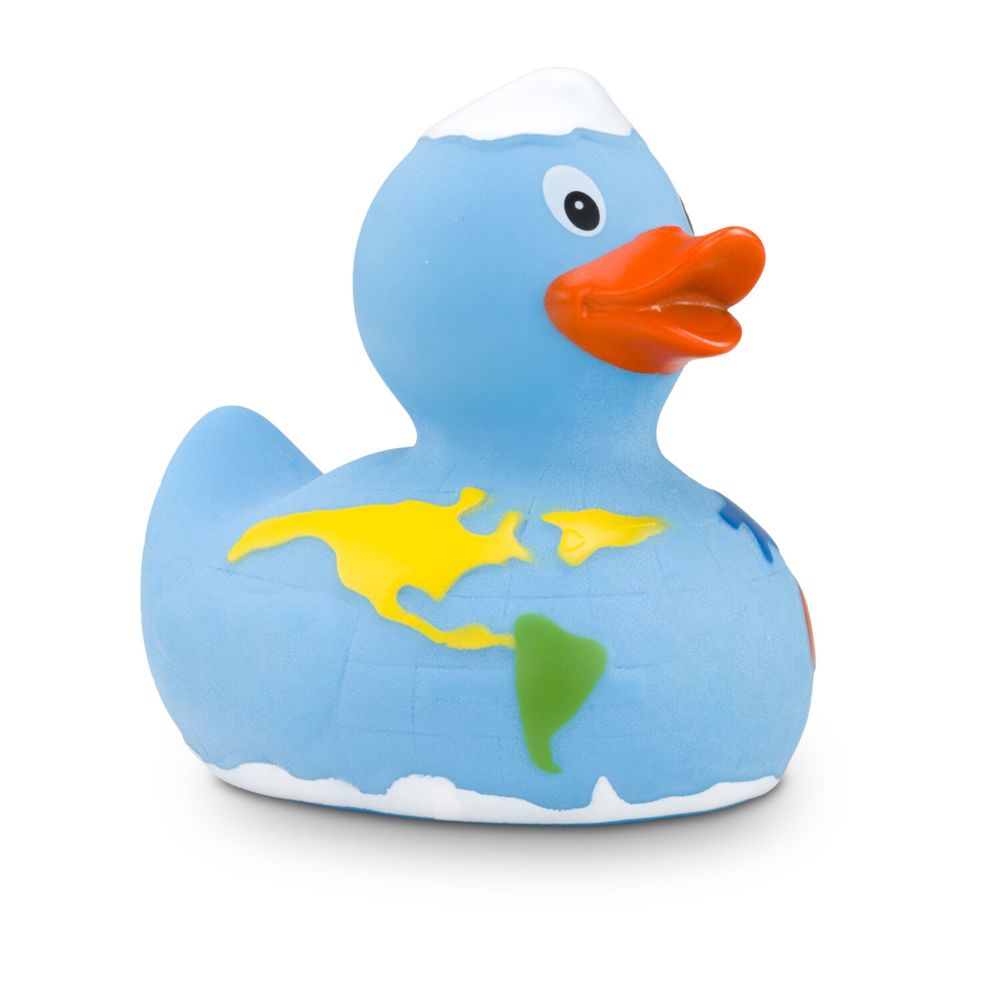 Werbeente Erna Erdkugel