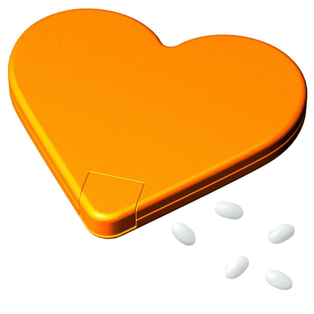Mint-Spender "Herz" - standard-orange