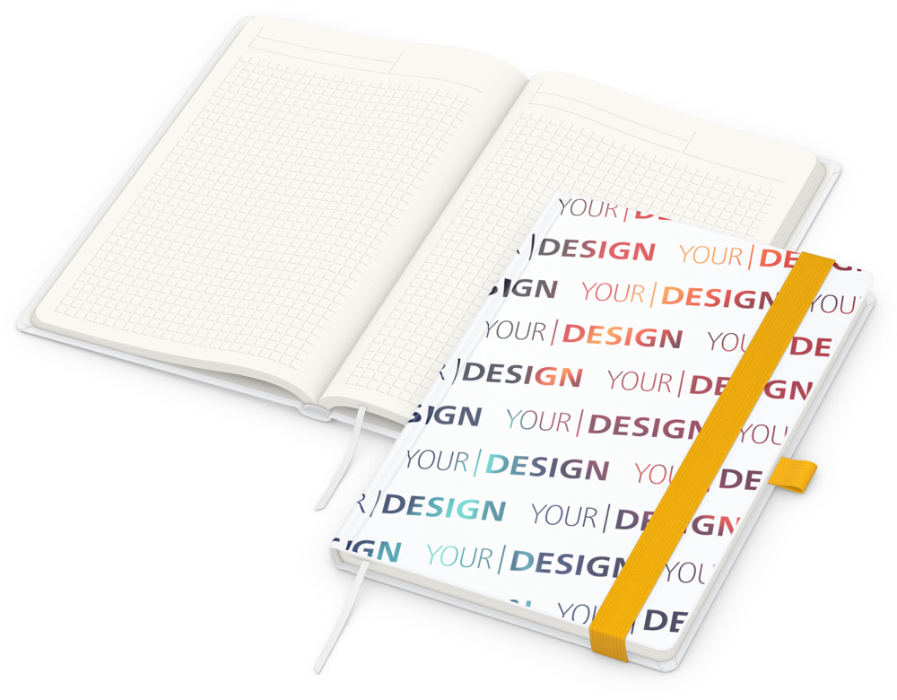 Notizbuch Match-Book, A5, Cover-Star Recycling-Matt, gelb