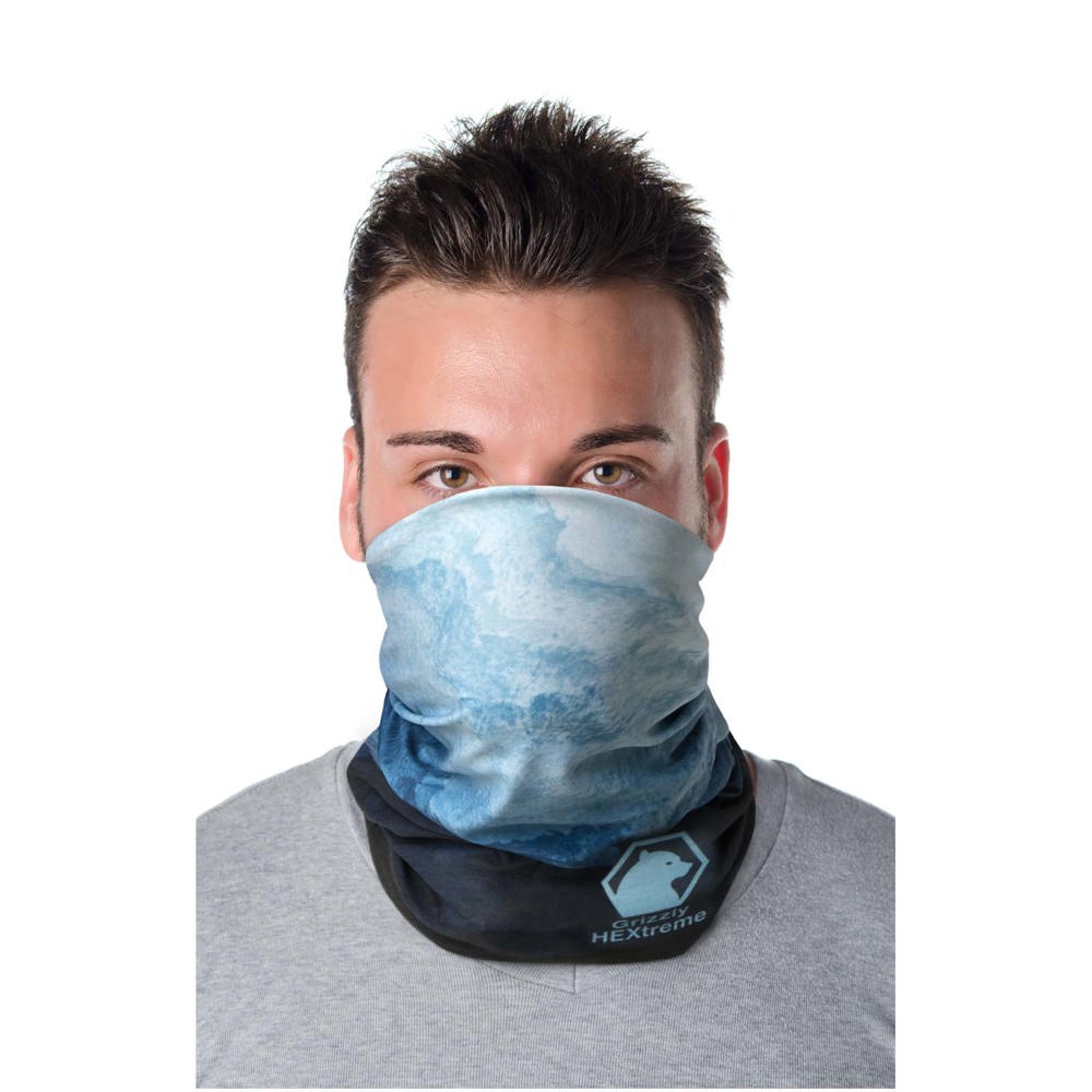 Zoya Sublimation-Multi-Schal aus RPET mit Säumen und Fleece-Schicht - waldgrün