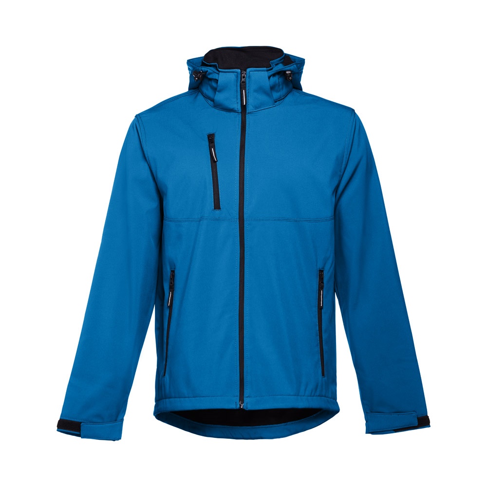 THC ZAGREB. Herren-Softshell-Jacke aus Polyester und Elastan - Petrol