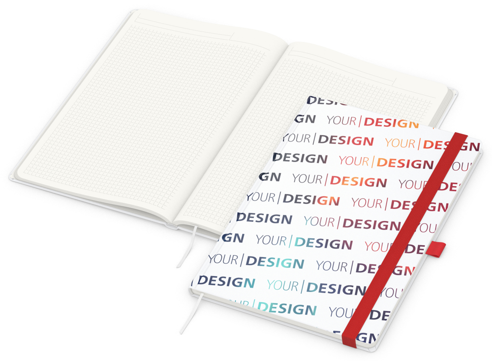 Notizbuch Match-Book, A4, Cover-Star Recycling-Matt, rot