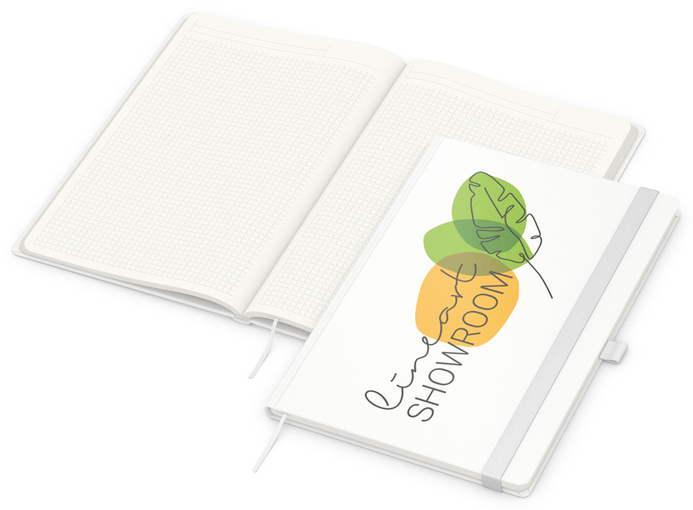 Notizbuch Match-Book Recycling - Weiß