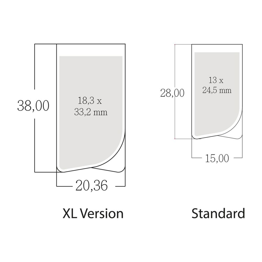 ROMINOX® Mehrweg-Büroklammer Prime Clip Gold XL, idealer Mailingartikel für Dokumente, bis zu 25 Seitem Klemmkraft
