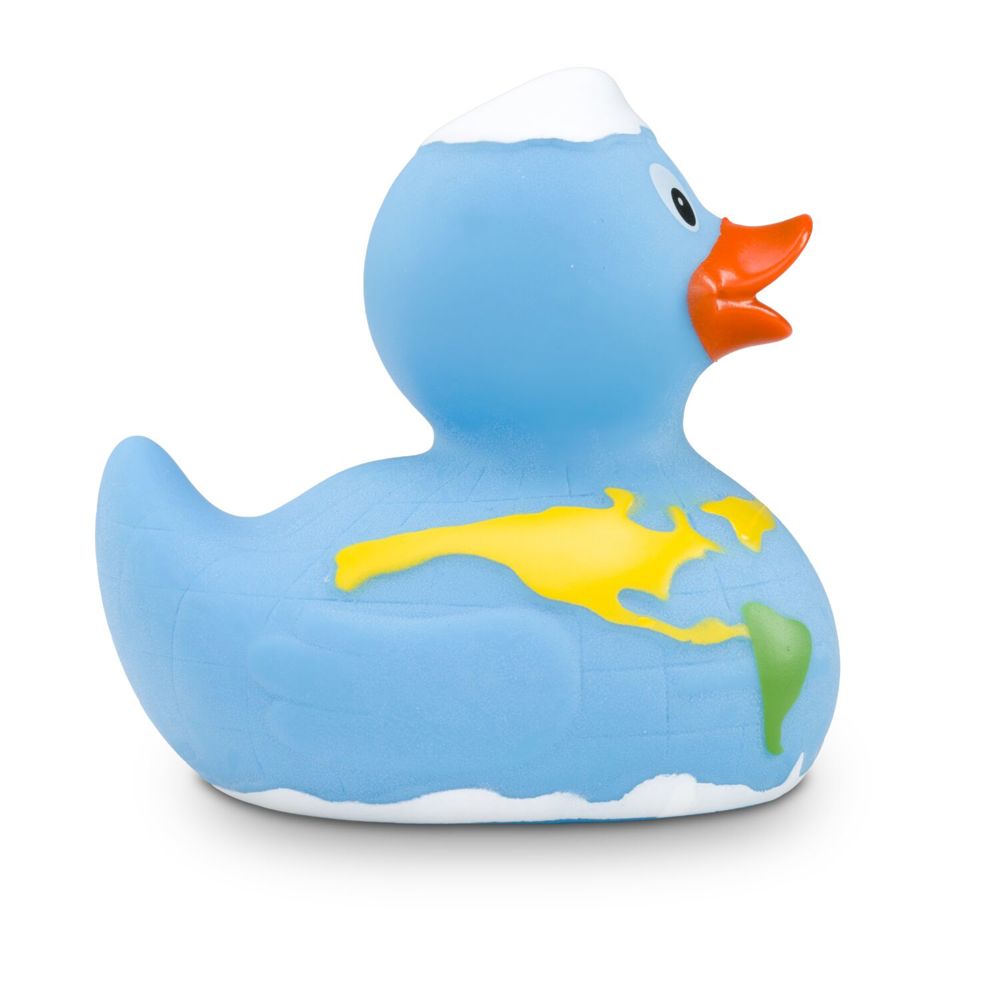 Werbeente Erna Erdkugel