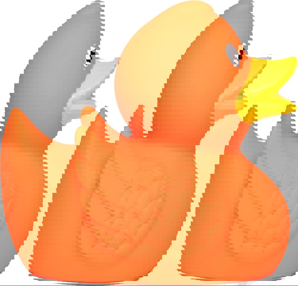 Quietsche-Ente, orange, 7,5 cm