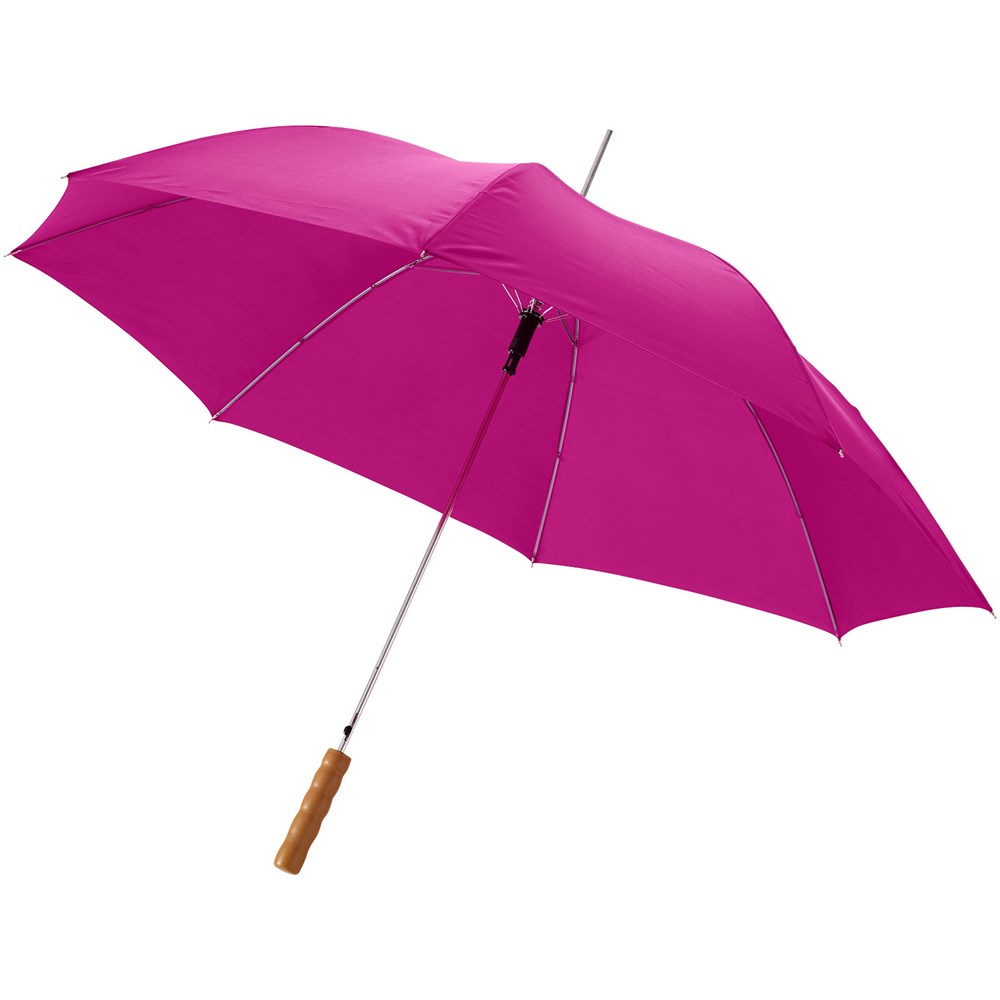 Lisa 23" Automatikregenschirm mit Holzgriff - magenta