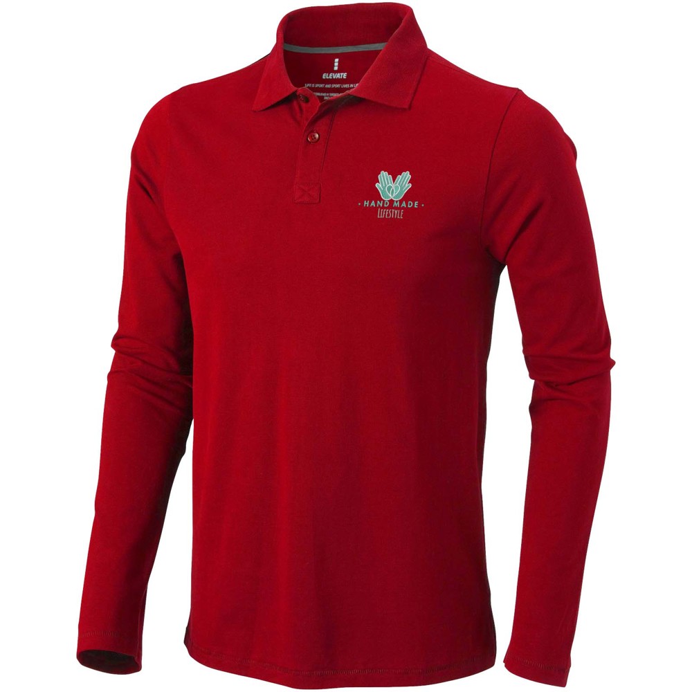 Calgary 180 g/m² Langarm Poloshirt für Herren