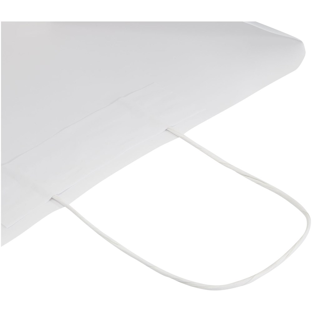 Kraftpapiertasche 120 g/m² mit gedrehten Griffen – 31 × 12 × 31 cm