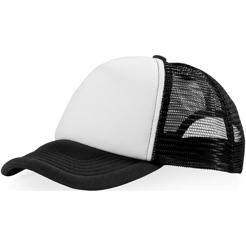 Trucker Kappe mit 5 Segmenten - schwarz, weiss
