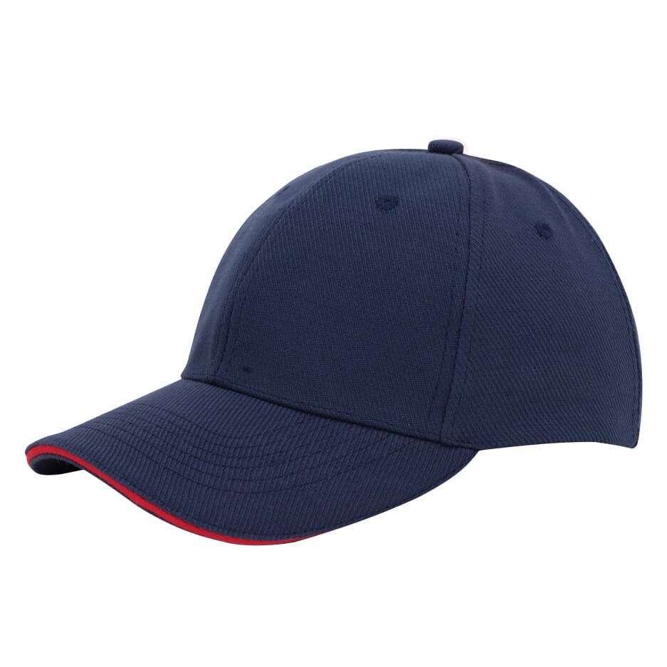 Canvas Sandwich Cap - Navy (PMS 533c) / Rot