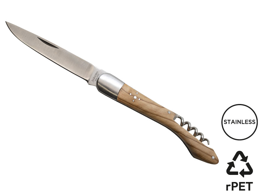 Taschenmesser 'Heritage', 12cm, Korkenzieher, Olivenholz