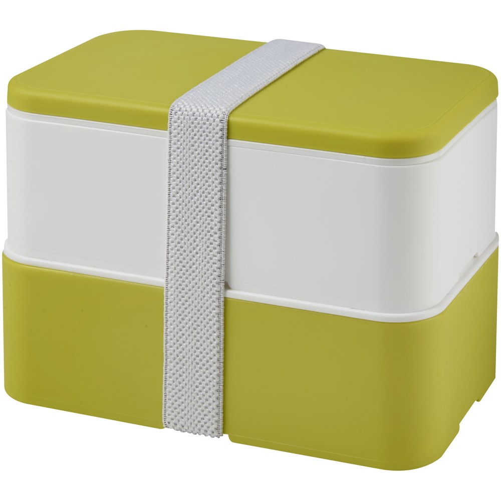 MIYO Doppel-Lunchbox - limone, weiss, weiss