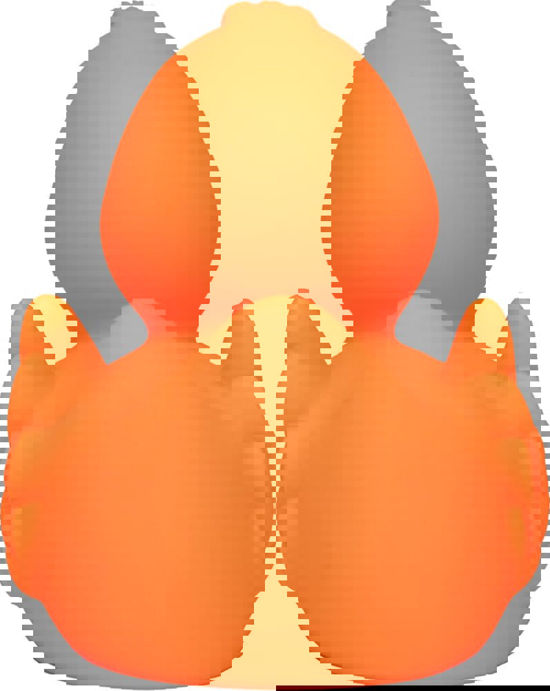 Quietsche-Ente, orange, 7,5 cm