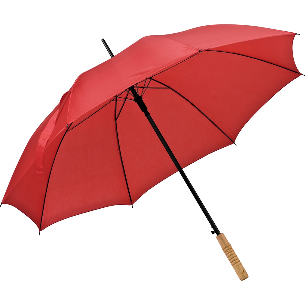 Automatikstockschirm aus Polyester - Rot