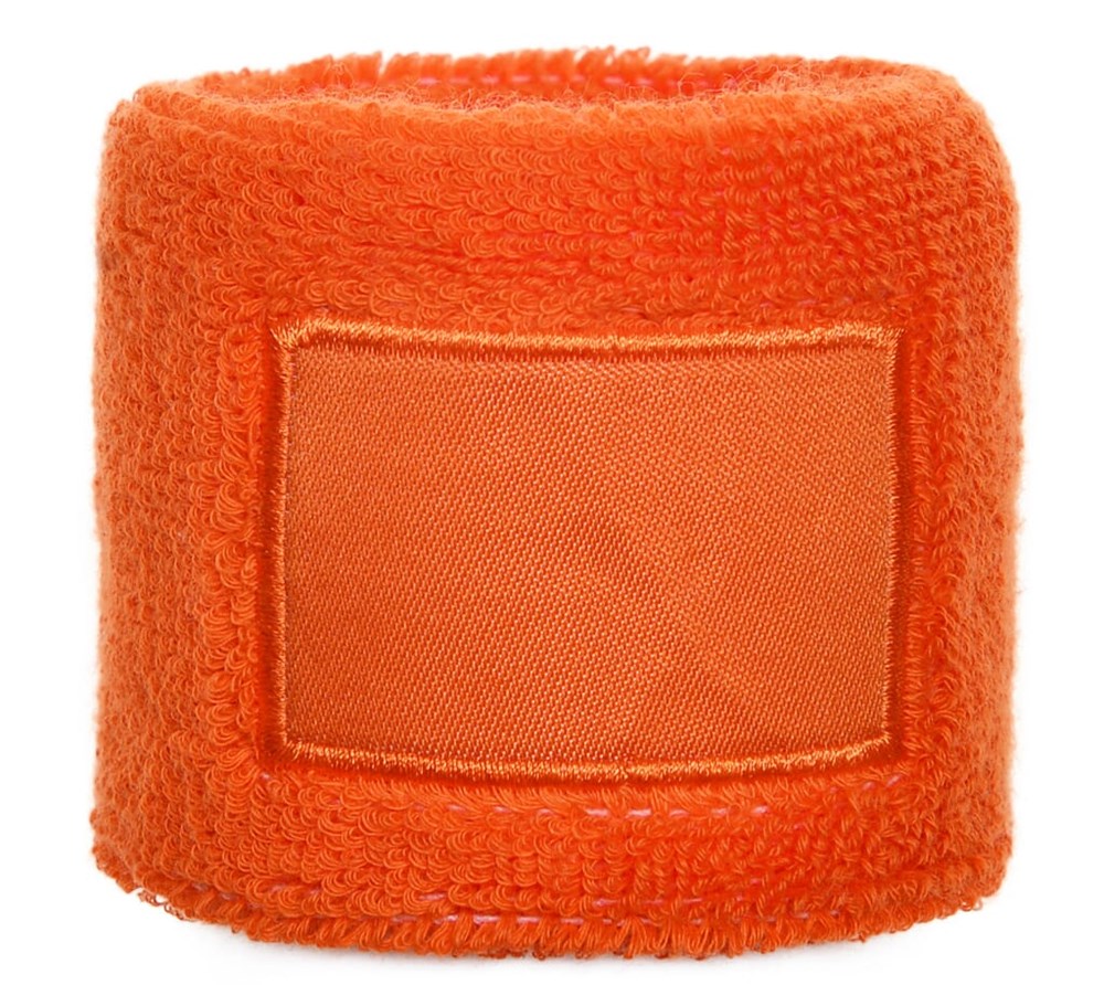 Frottier Armschweißband mit Label - Orange (PMS 165c) / Orange