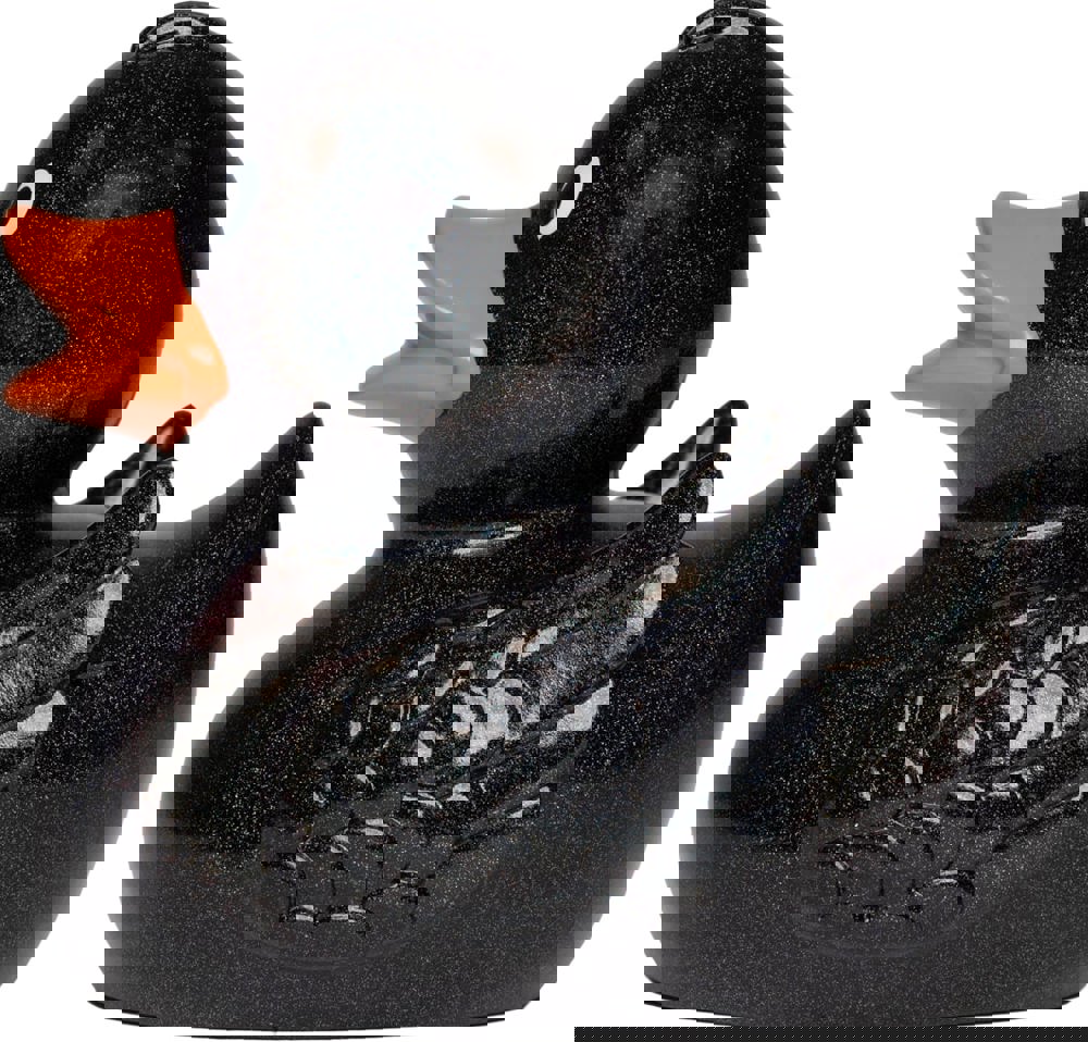 Quietsche-Ente, schwarz/glitzer, 7,5 cm