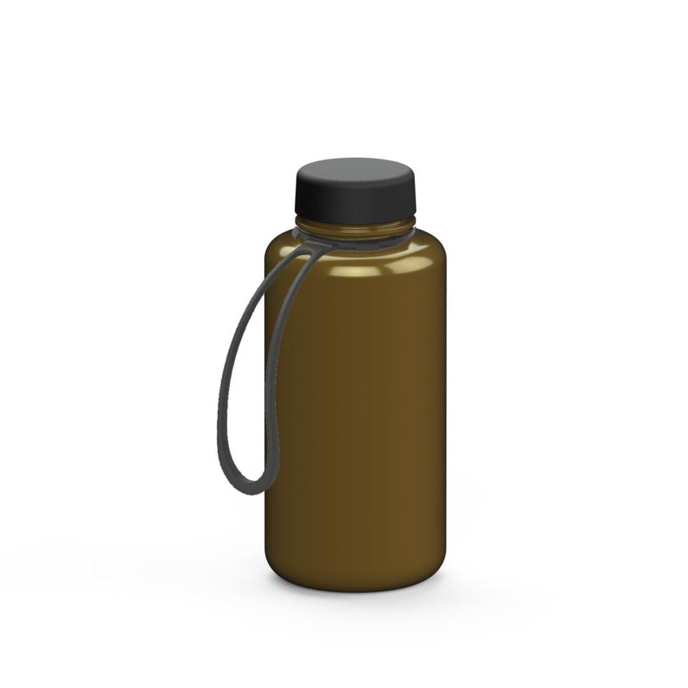Trinkflasche "Refresh", 700 ml, inkl. Strap - gold/schwarz