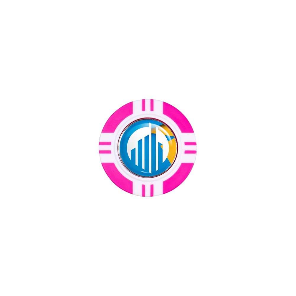 Poker Chip Golfballmarker Vegas - rosa