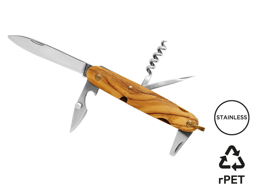 Multifunktionsmesser 'Volga', Olivenholz