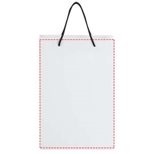 Handgefertigte 170 g/m² Integra-Papiertüte mit Kunststoff Kordelgriffen – 24 × 9 × 36 cm