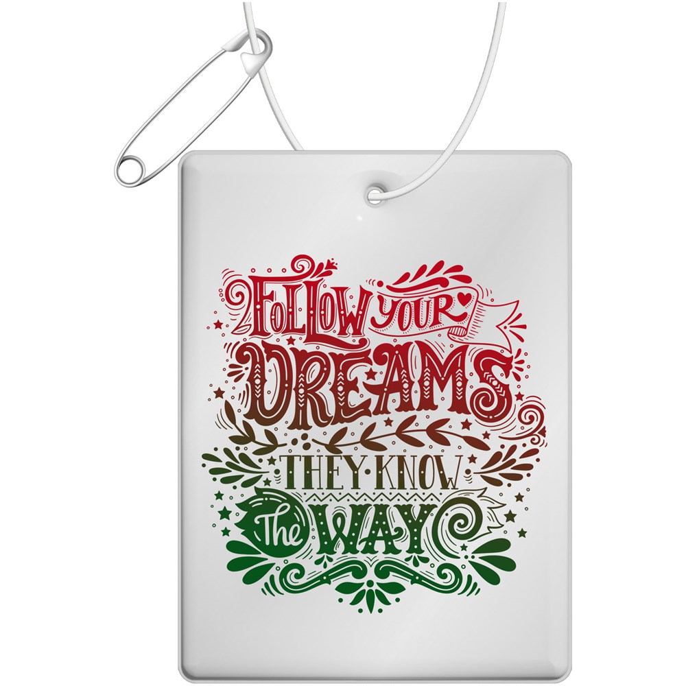 RFX™ rH-12 echteckiger reflektierender PVC-Anhänger groß