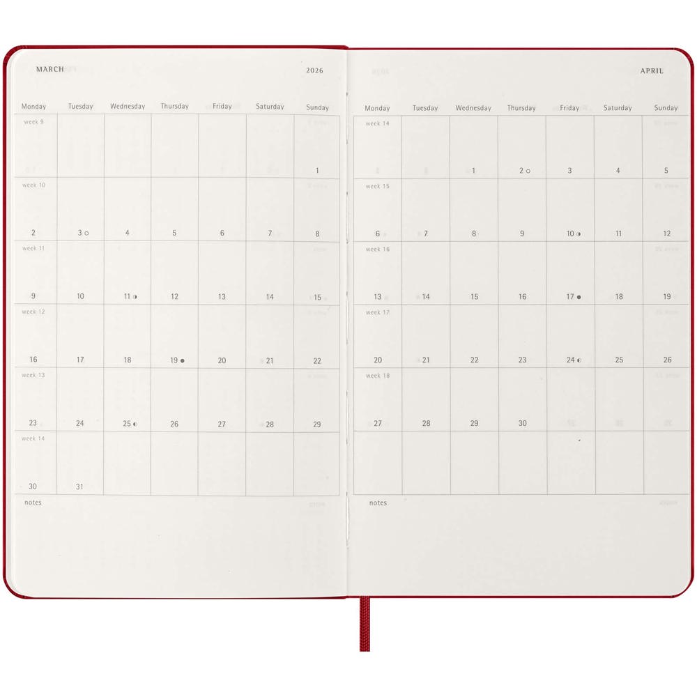 Moleskine Hardcover 12 Monate Wochenkalender L