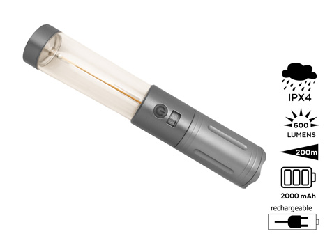 Wiederaufladbare 2-in-1 Laterne / Taschenlampe 'Corell'