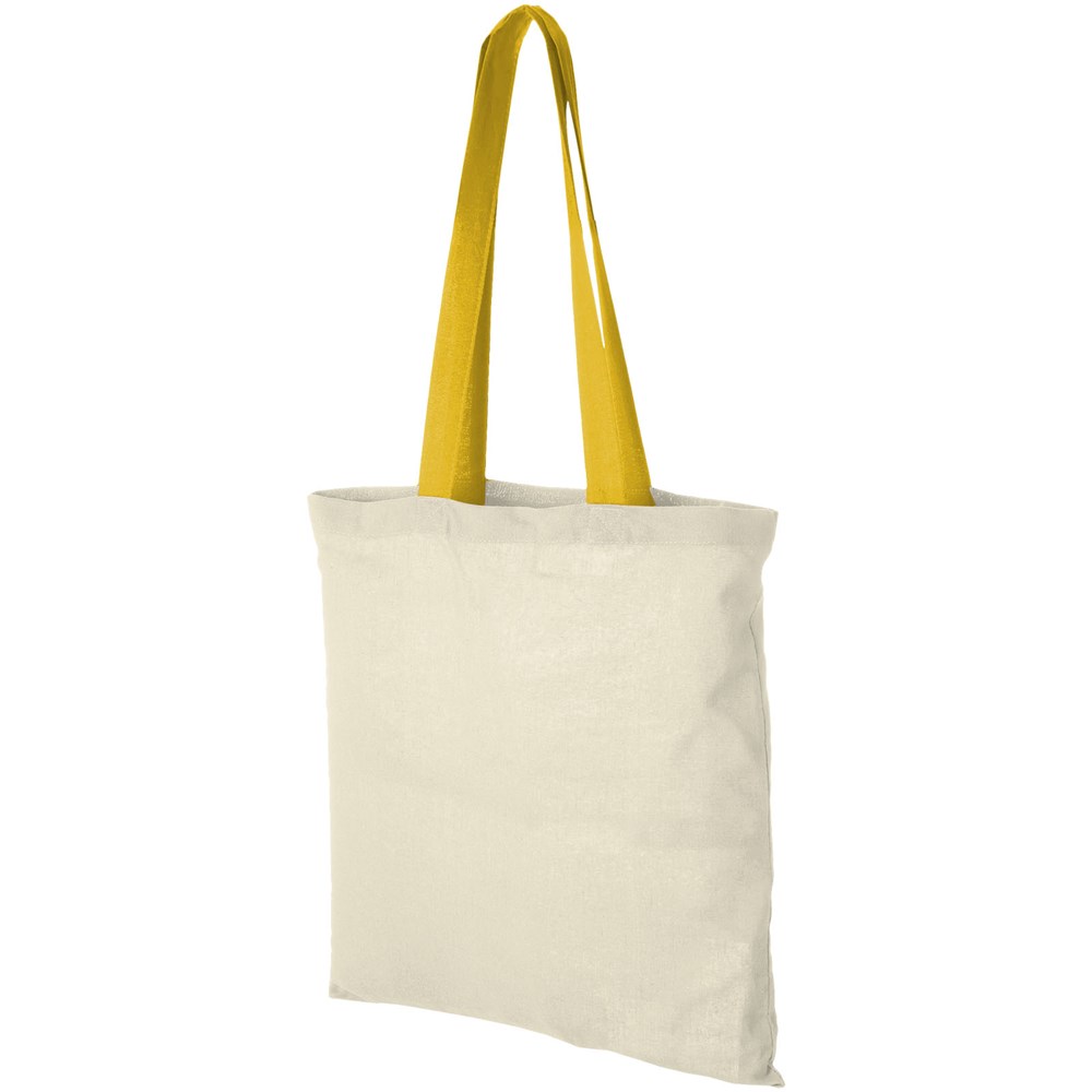Nevada 100 g/m² Baumwoll Tragetasche 7L - natural, gelb