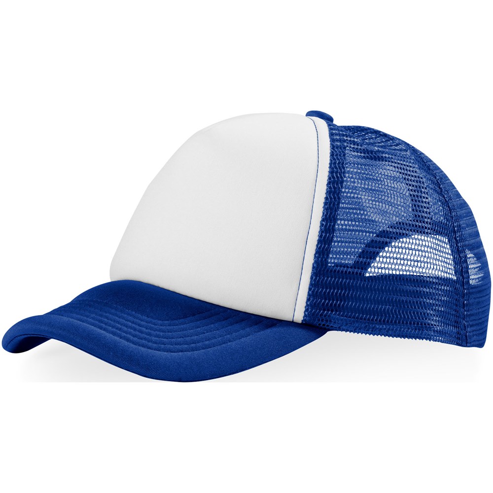 Trucker Kappe mit 5 Segmenten - royalblau, weiss