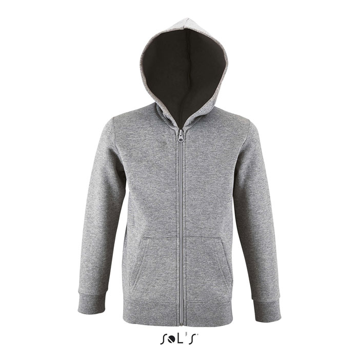 STONE KIDS - STONE KINDER HOODIE  260g - Grau-Melange 2