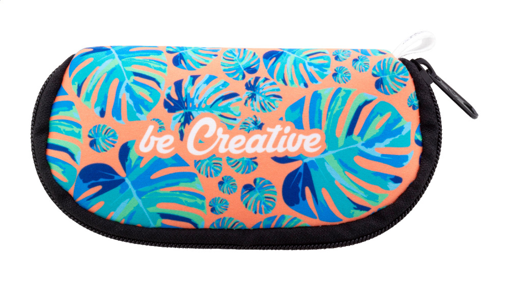 PrintSun Zip - Individuelles RPET Sonnenbrillenetui - schwarz