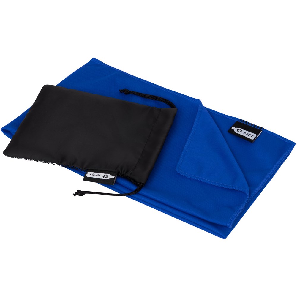 Raquel Sport Kühlhandtuch im Etui aus recyceltem PET Kunststoff 80 x 30 cm - royalblau