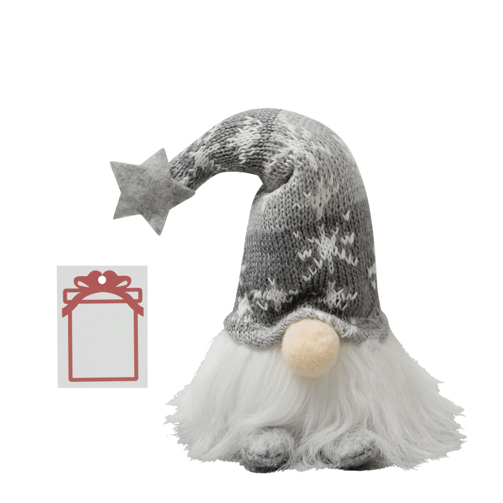 EMIL - Weihnachts-Wichtel, mit Licht - grau