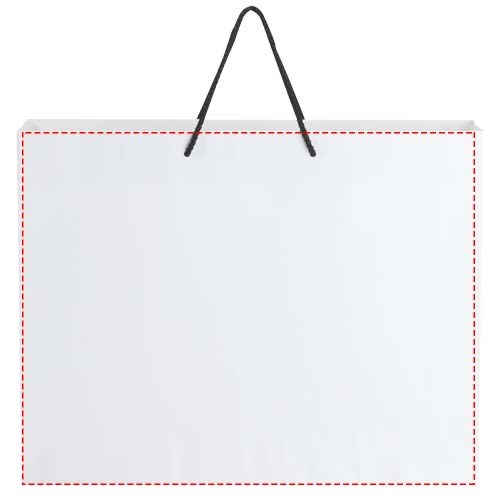 Handgefertigte 170 g/m² Integra-Papiertüte mit Kunststoff Kordelgriffen – 45 × 10 × 35 cm