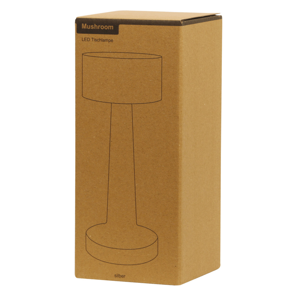 MUSHROOM - Edelstahl-Tischlampe
