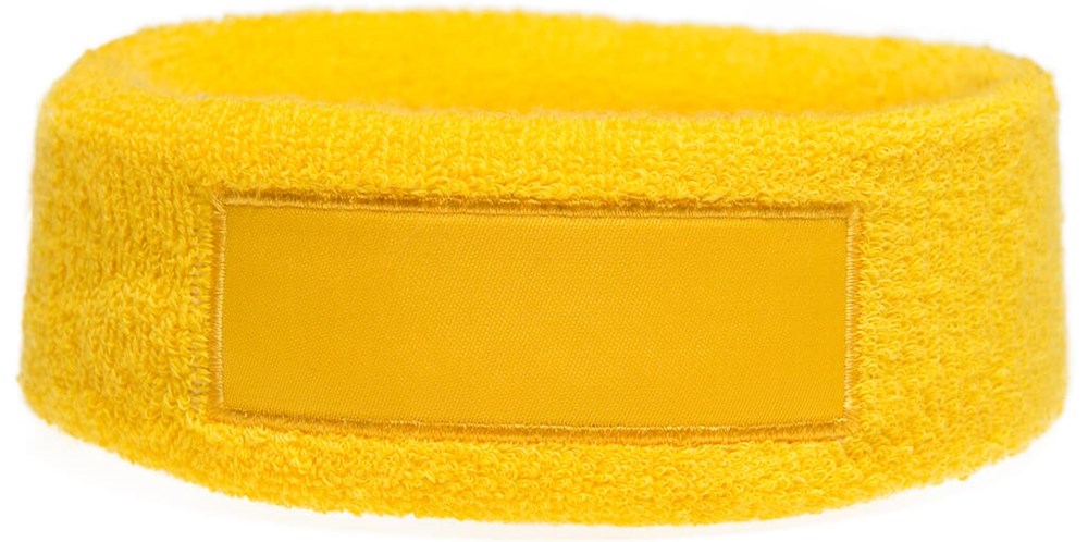 Frottier Stirnband mit Label - Gelb (PMS 101c) / Gelb