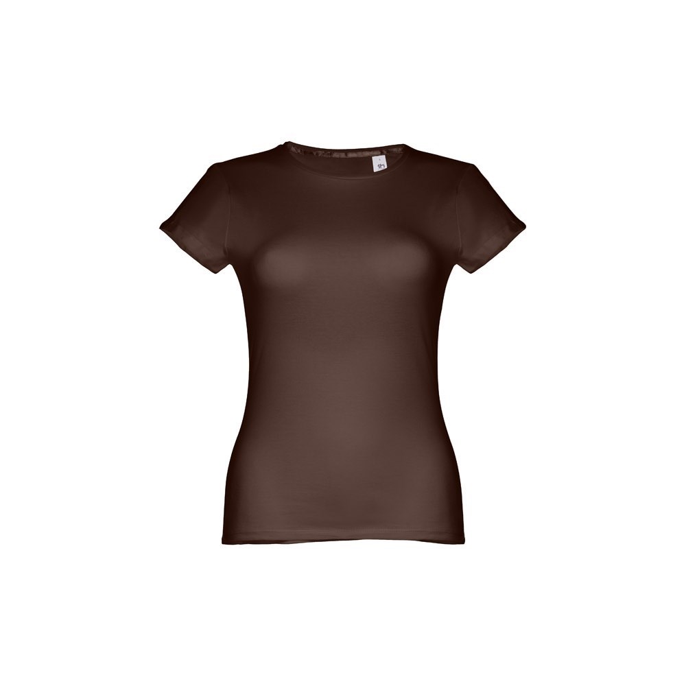 THC SOFIA. Tailliertes Damen-T-Shirt - Dunkelbraun
