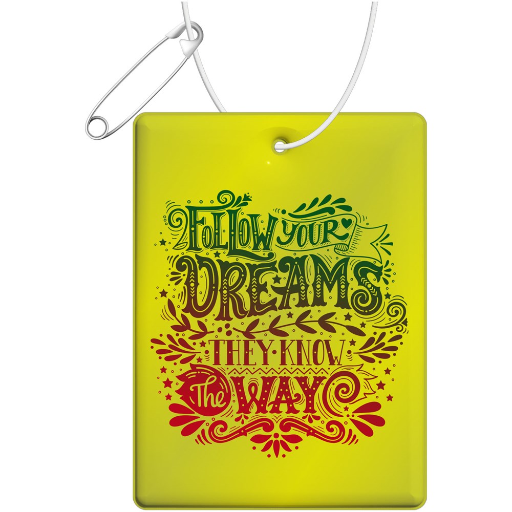 RFX™ rH-12 echteckiger reflektierender PVC-Anhänger groß