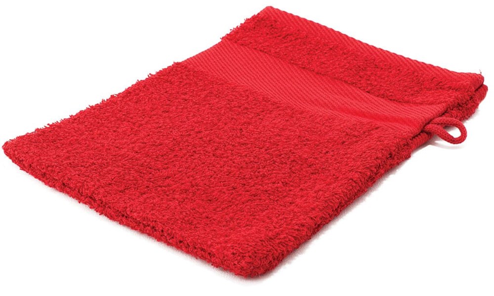 Sophie Muval Waschlappen 21x16 cm, 450 gr/m² - Rot (PMS 199c) / Rot