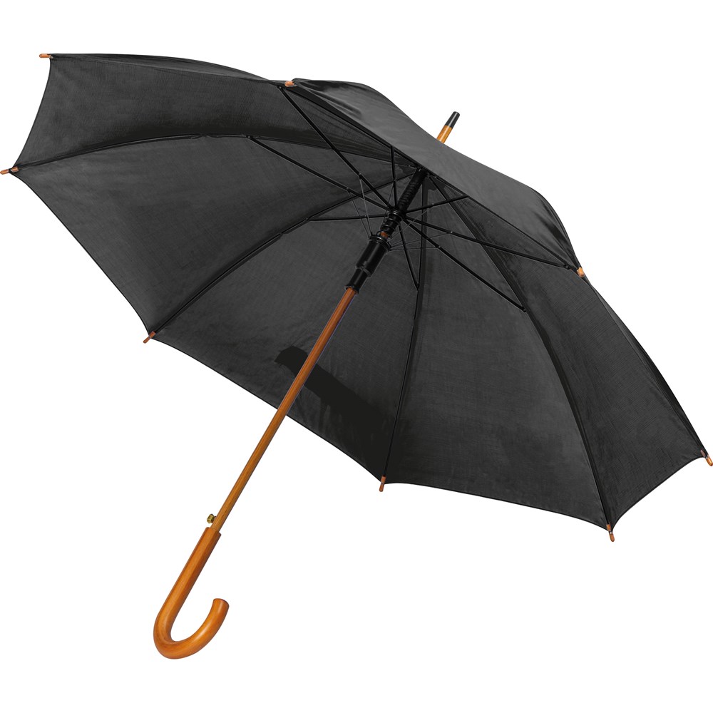 Automatikstockschirm aus Polyester - Schwarz