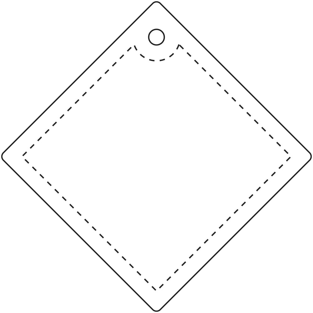 RFX™ H-20 Diamant reflektierender PVC-Anhänger groß