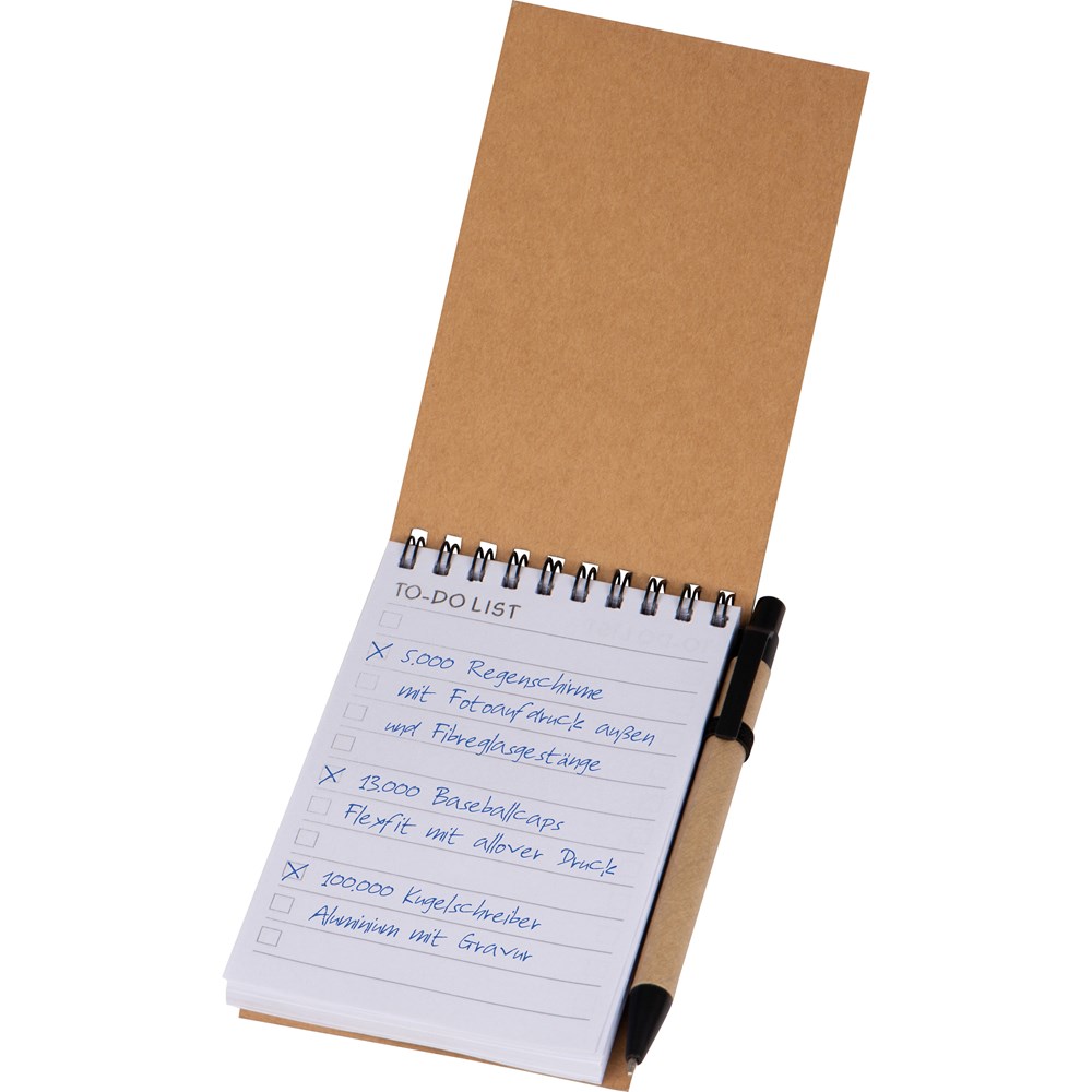 Ringbuch mit Kugelschreiber und "To do Liste" EUGENIO