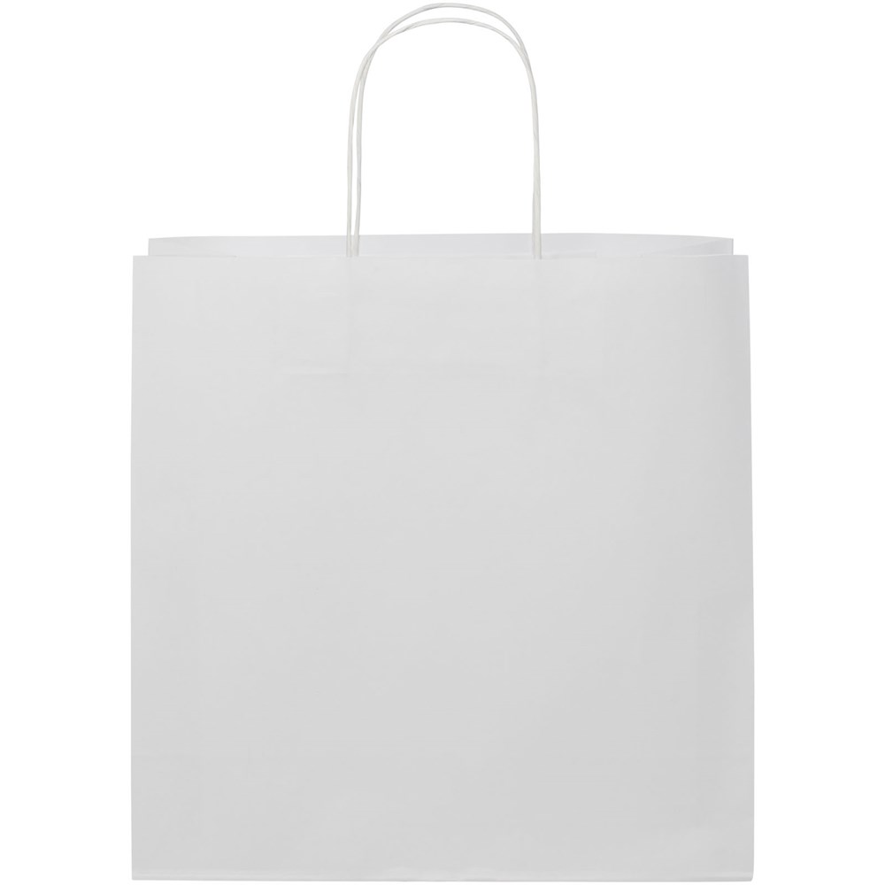 Kraftpapiertasche 120 g/m² mit gedrehten Griffen – 31 × 12 × 31 cm