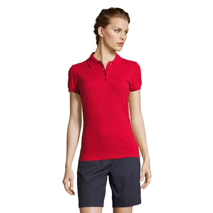 PEOPLE - PEOPLE DAMEN POLO 210g - Red
