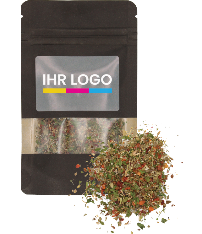 Schafskäse Grillgewürz verpackt im Doypack Beutel klein Schwarz