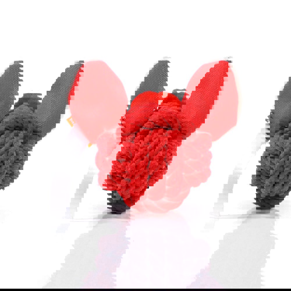 Hundespielzeug Knotentier Wildschwein, rot, one size