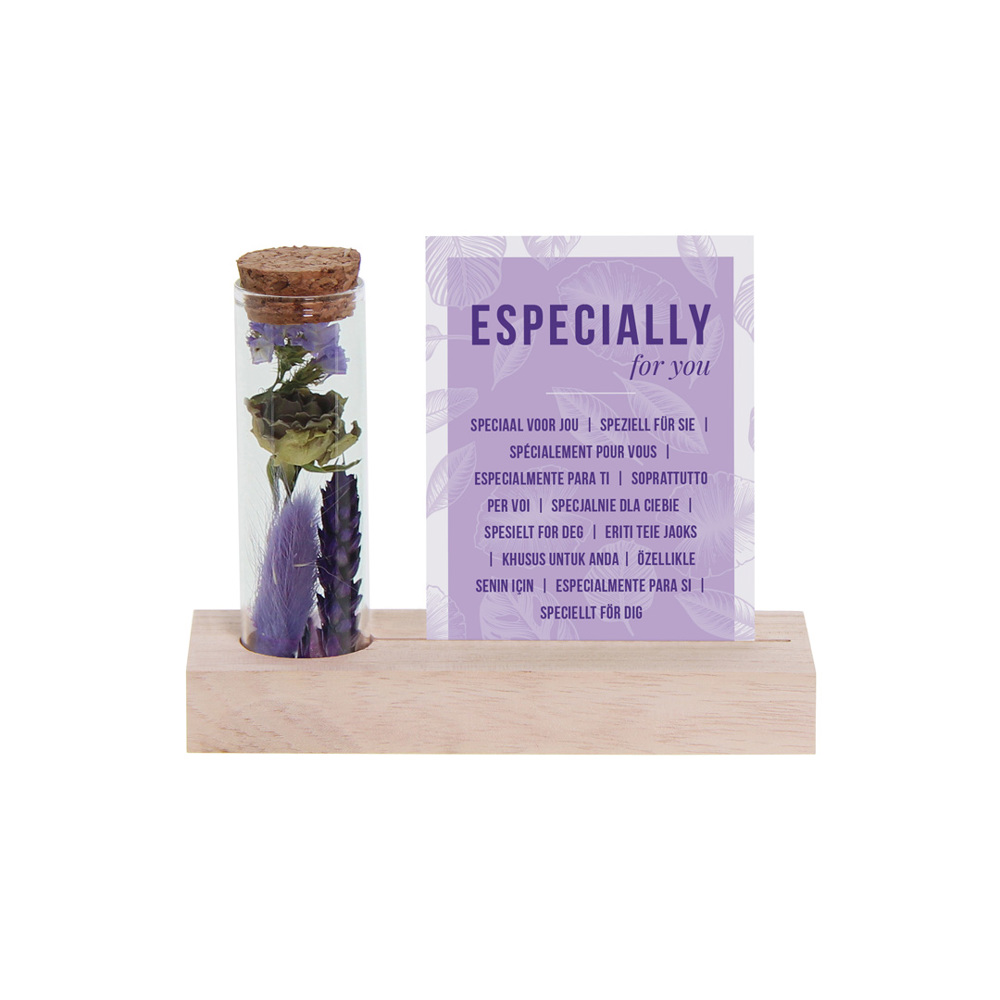Dried Flowers - Cardholder & tube - Rot
